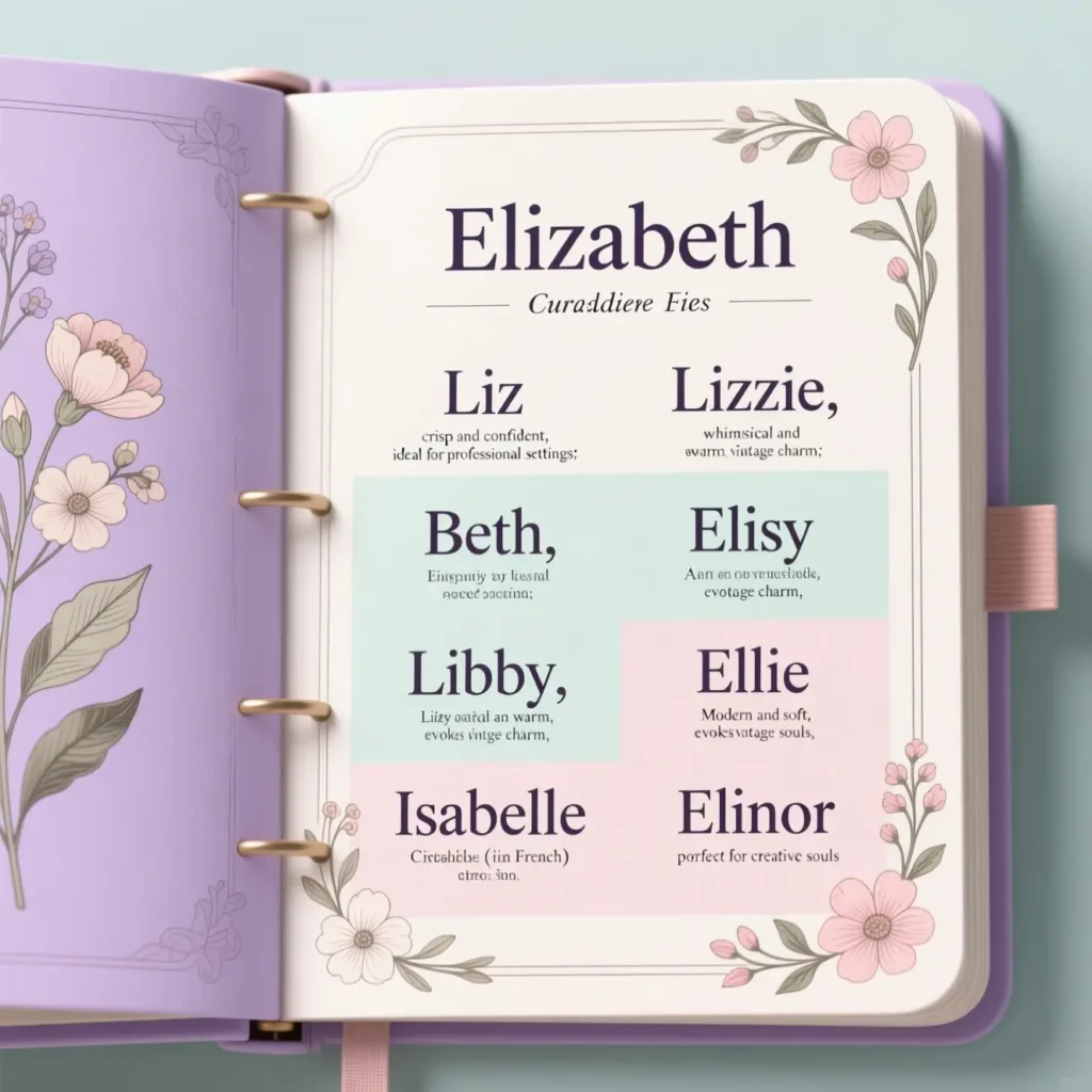 Nicknames for Elizabeth List