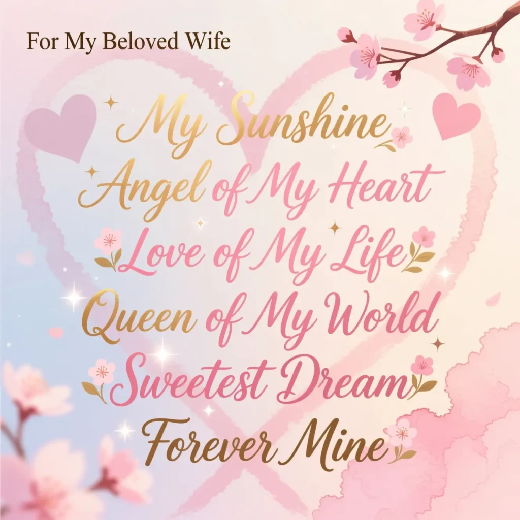 Sexy Nicknames for Wife