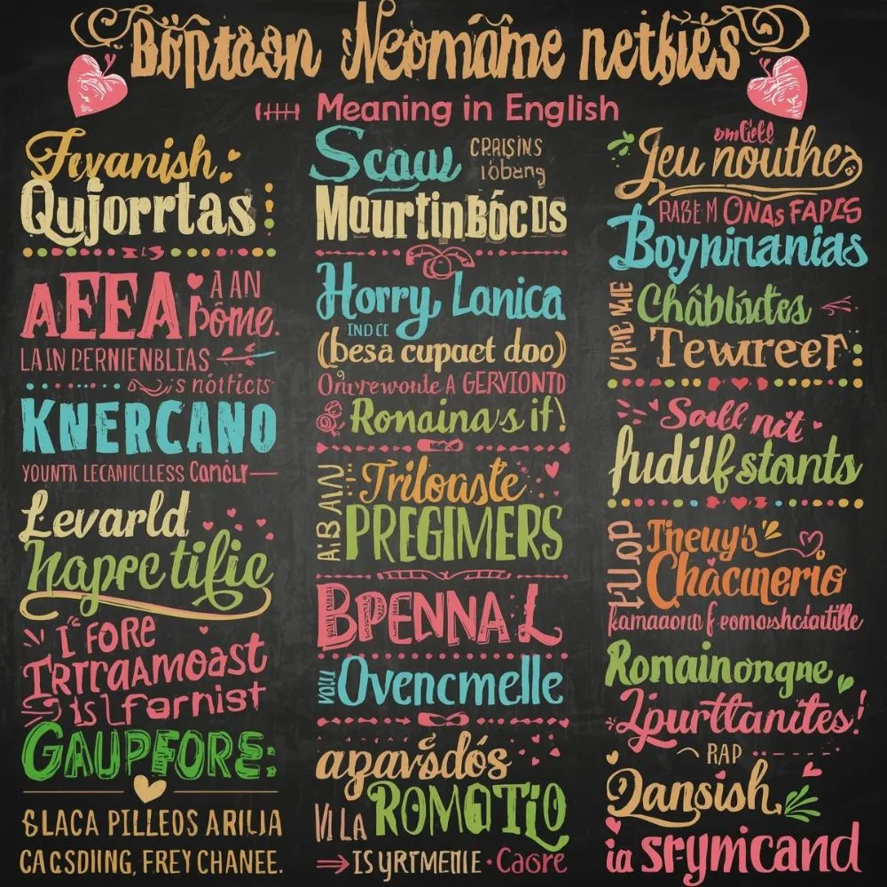 Spanish Nicknames for Boyfriend with Meaning in English