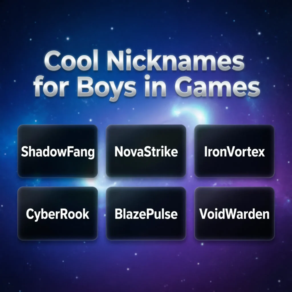 Cool Nicknames for Boys in Games
