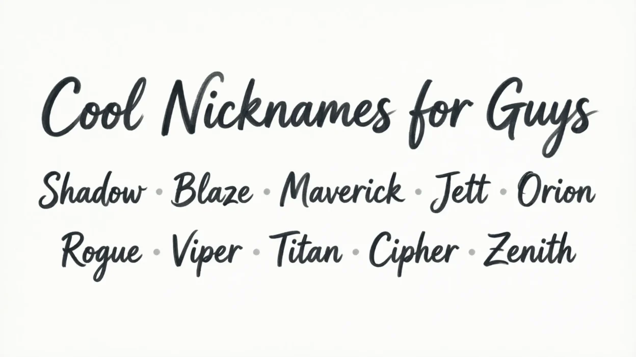 Cool Nicknames for Guys
