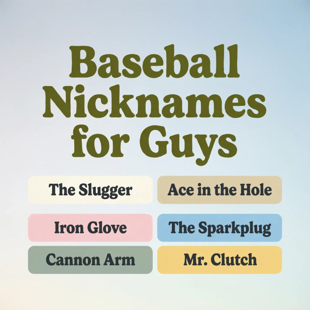 Baseball Nicknames for Guys