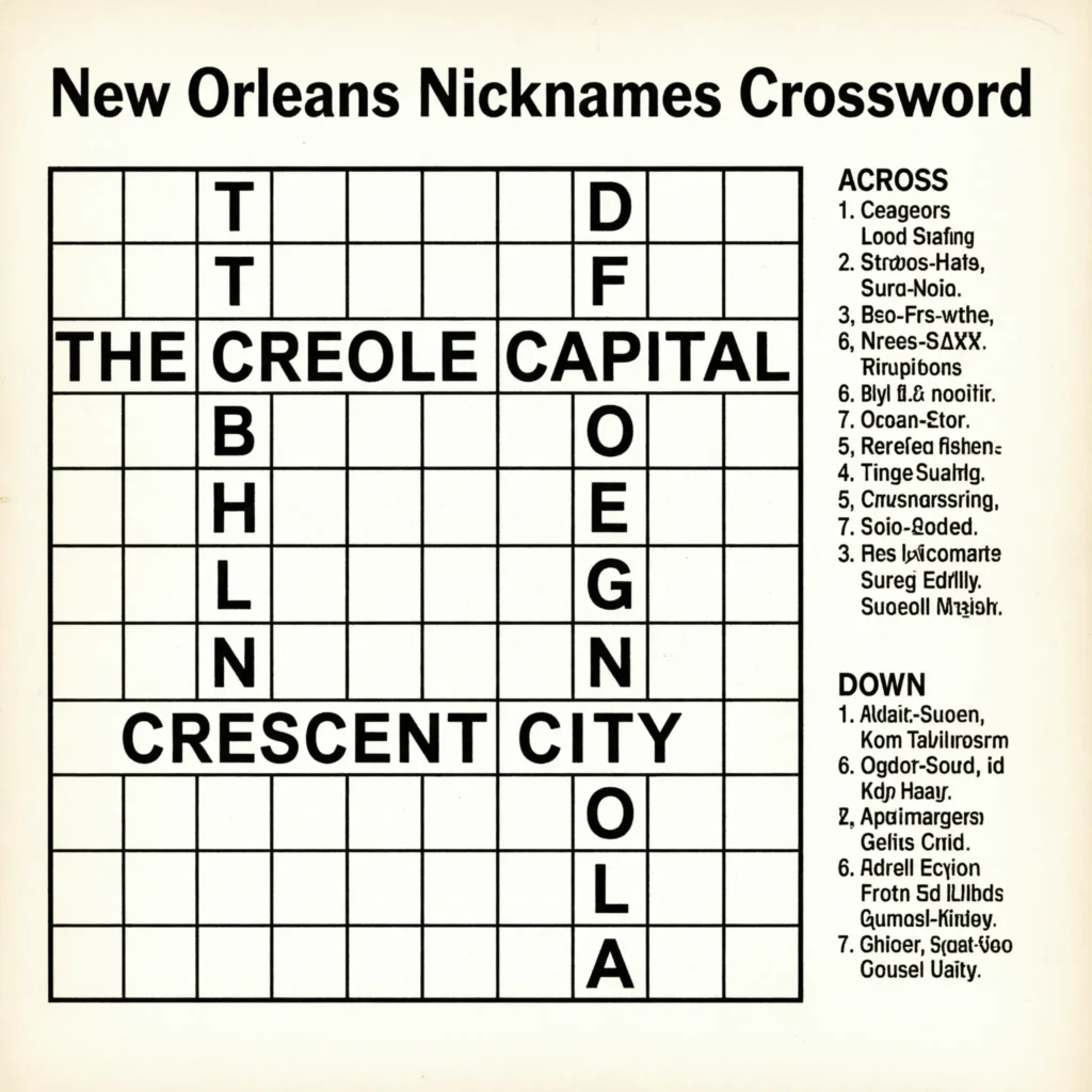 New Orleans Nicknames Crossword