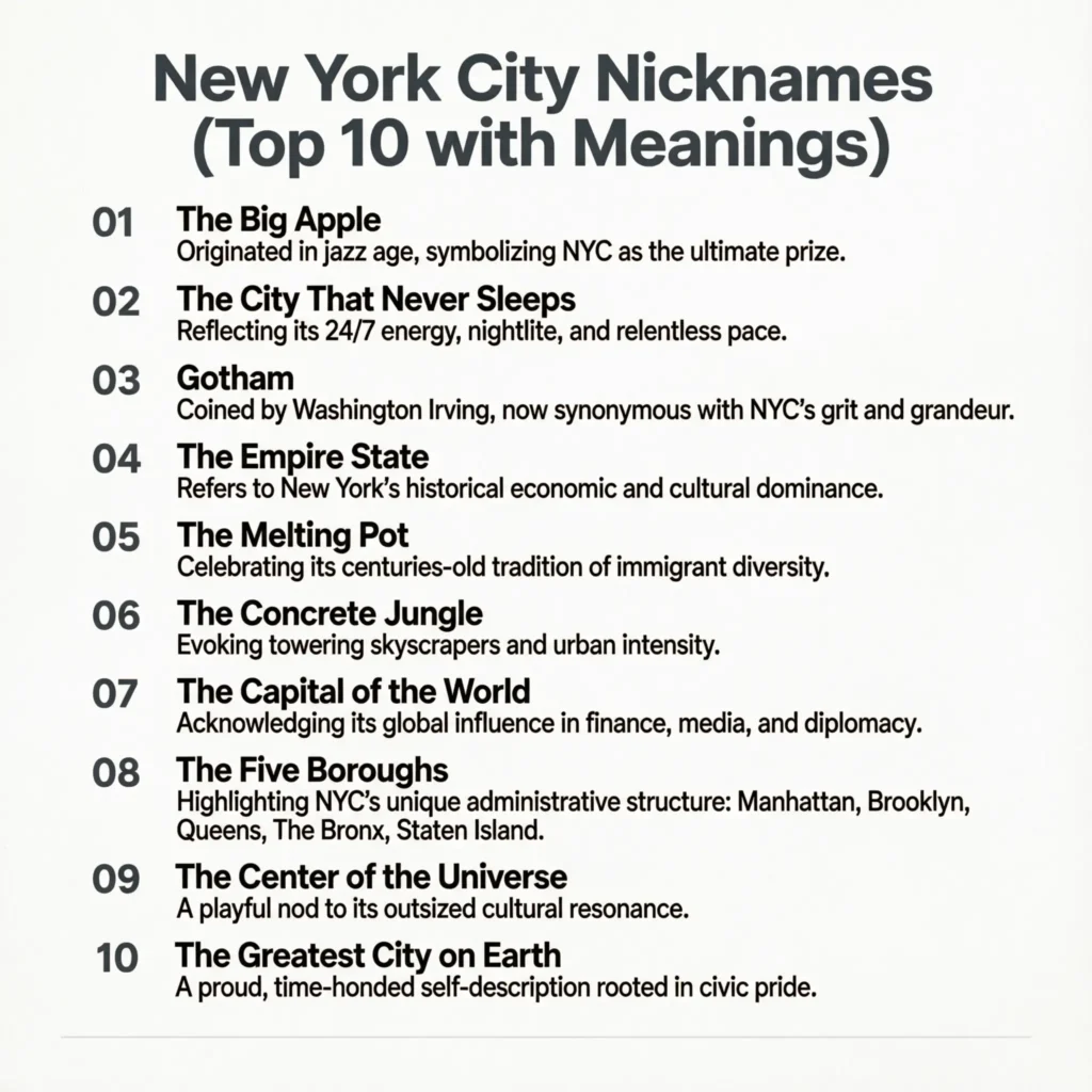 New York City Nicknames