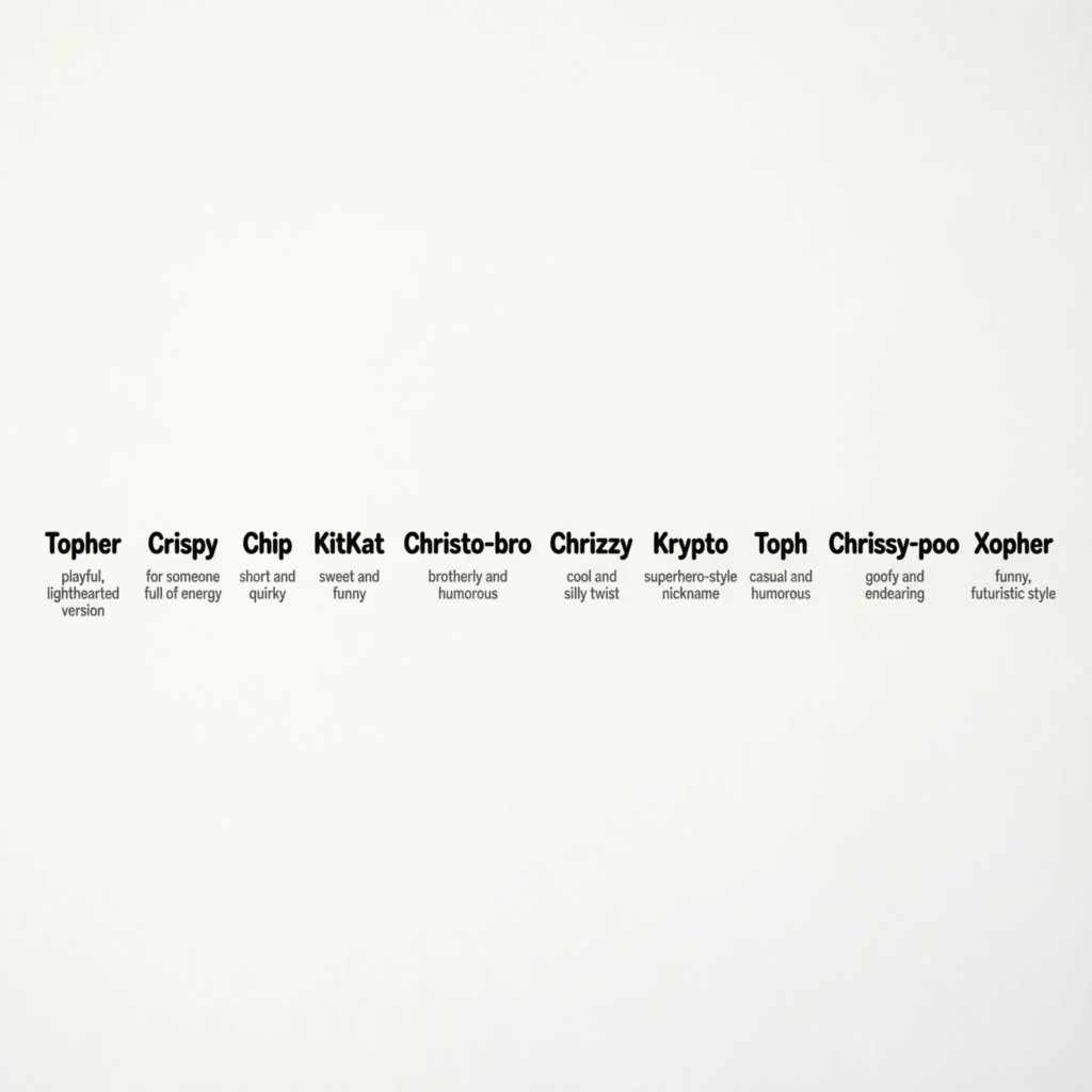 Nicknames for Christopher Funny