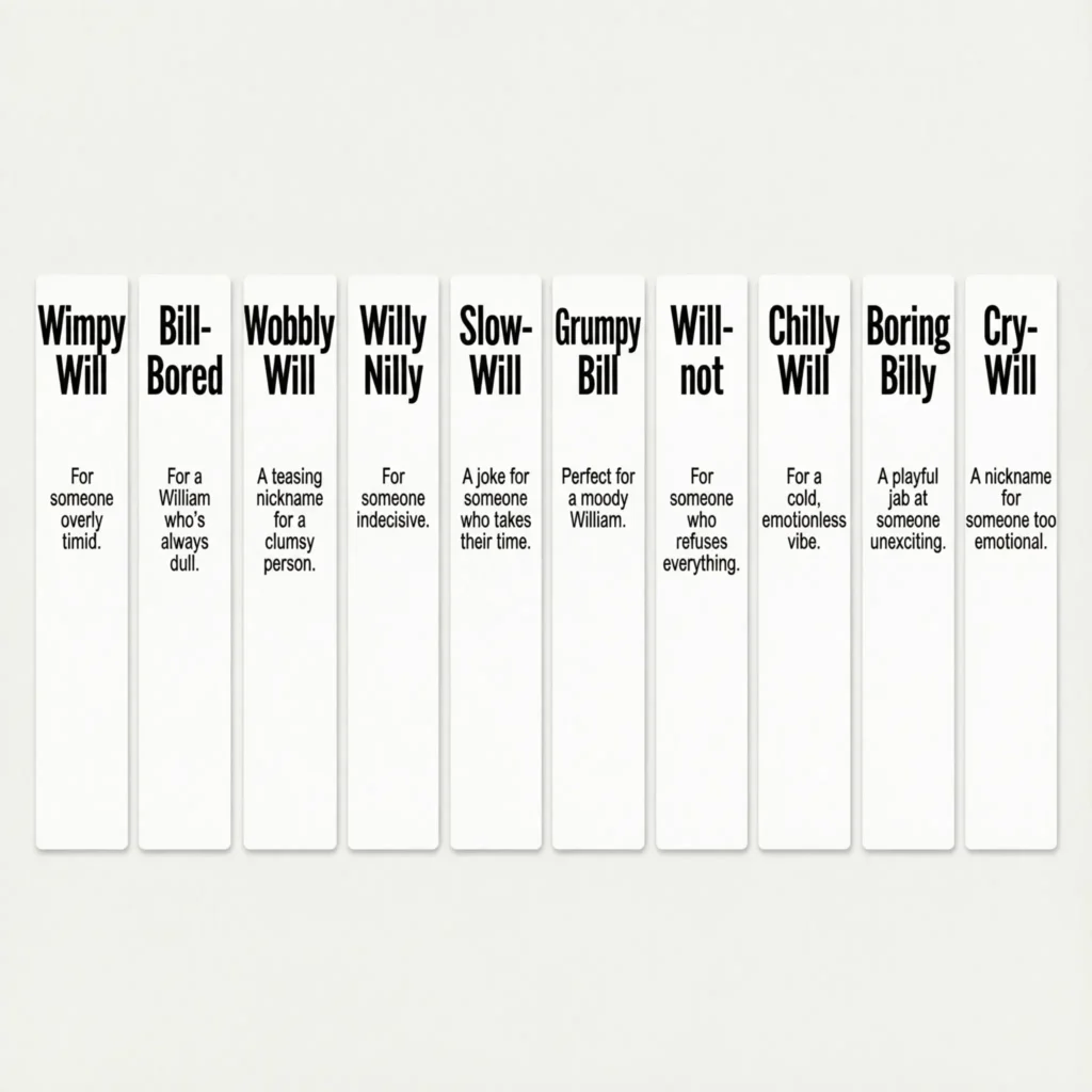 Bad Nicknames for William