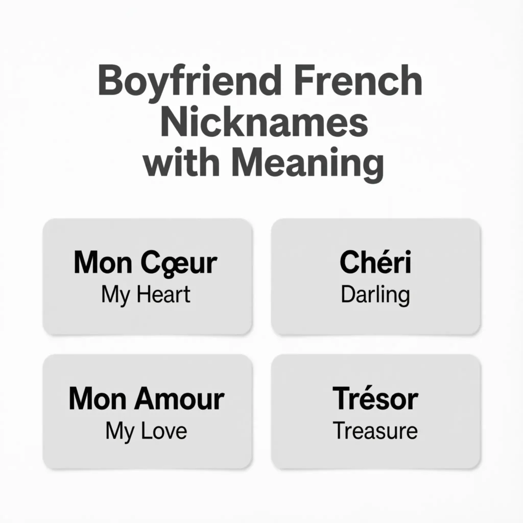 Boyfriend French Nicknames with Meaning