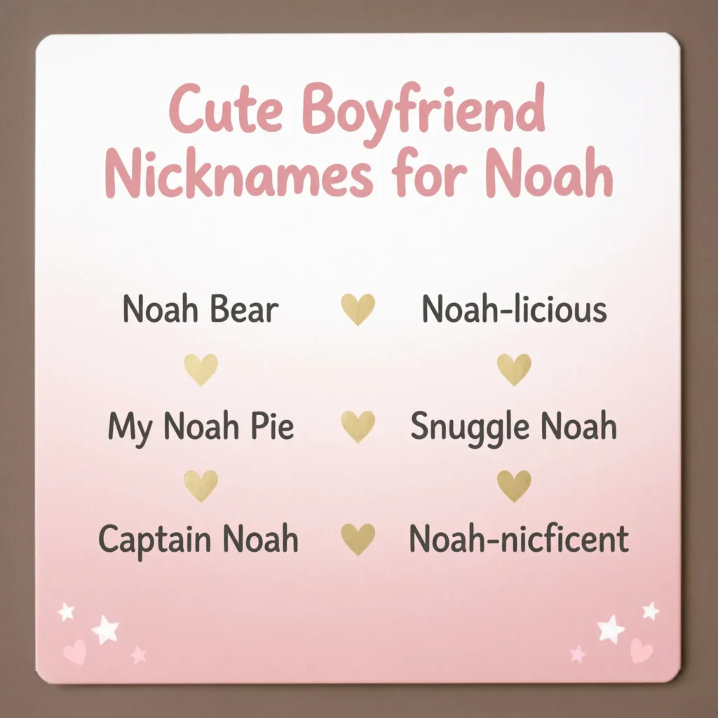 Cute Boyfriend Nicknames for Noah