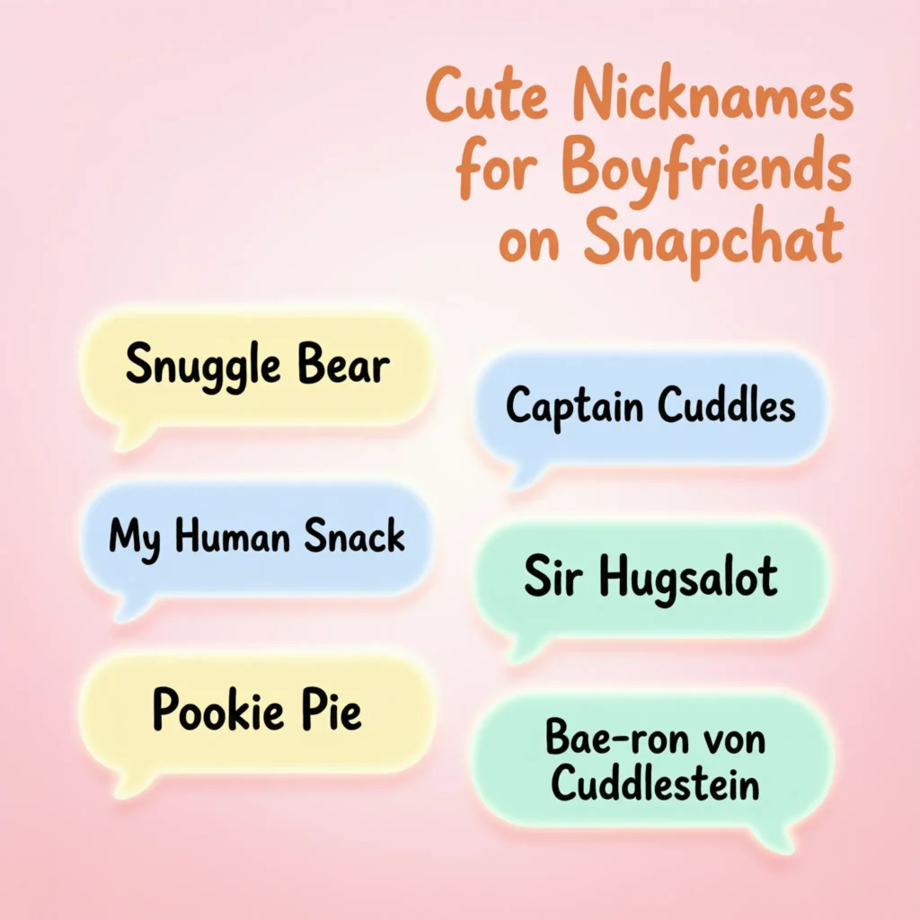 Cute Nicknames for Boyfriends on Snapchat 