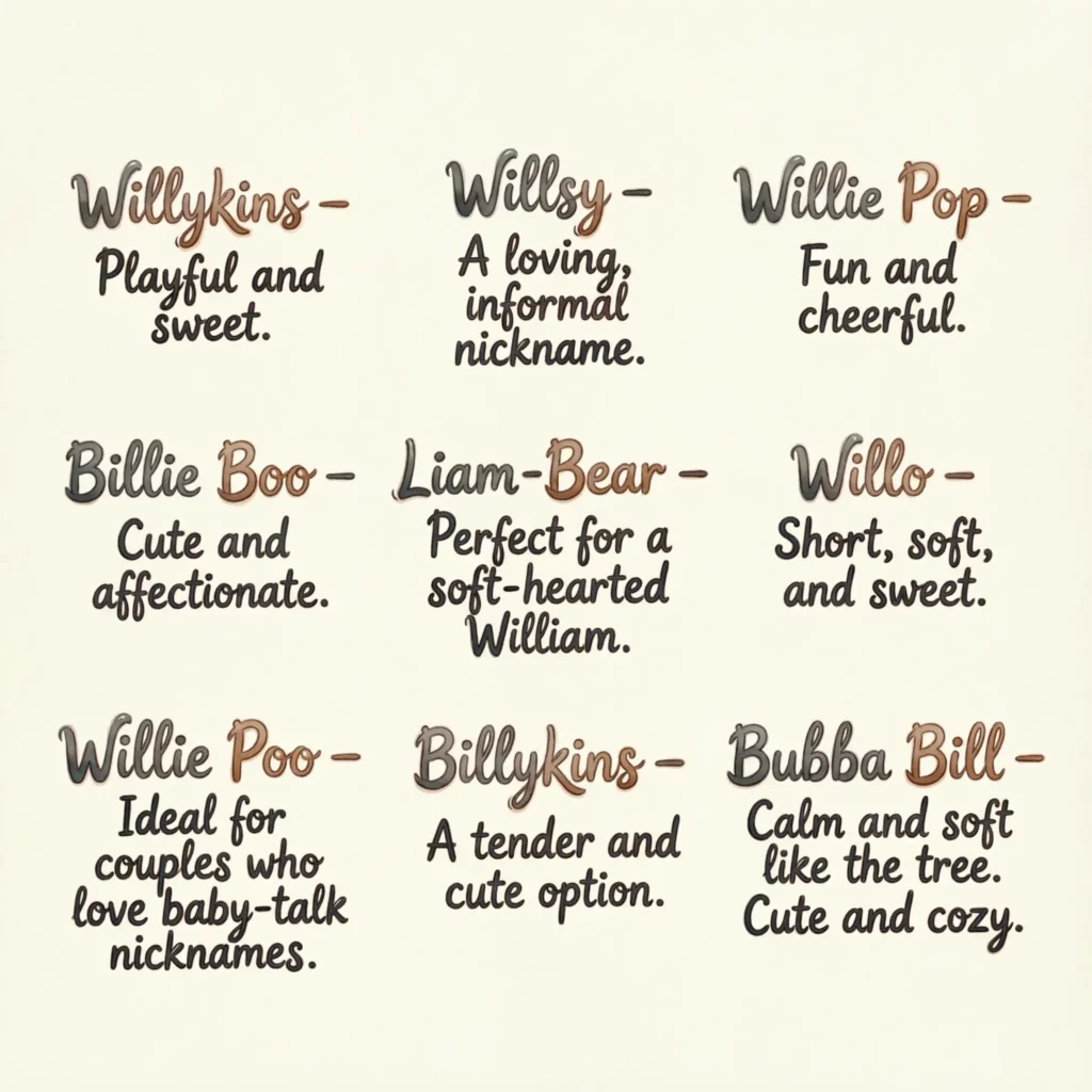 Cute Nicknames for William