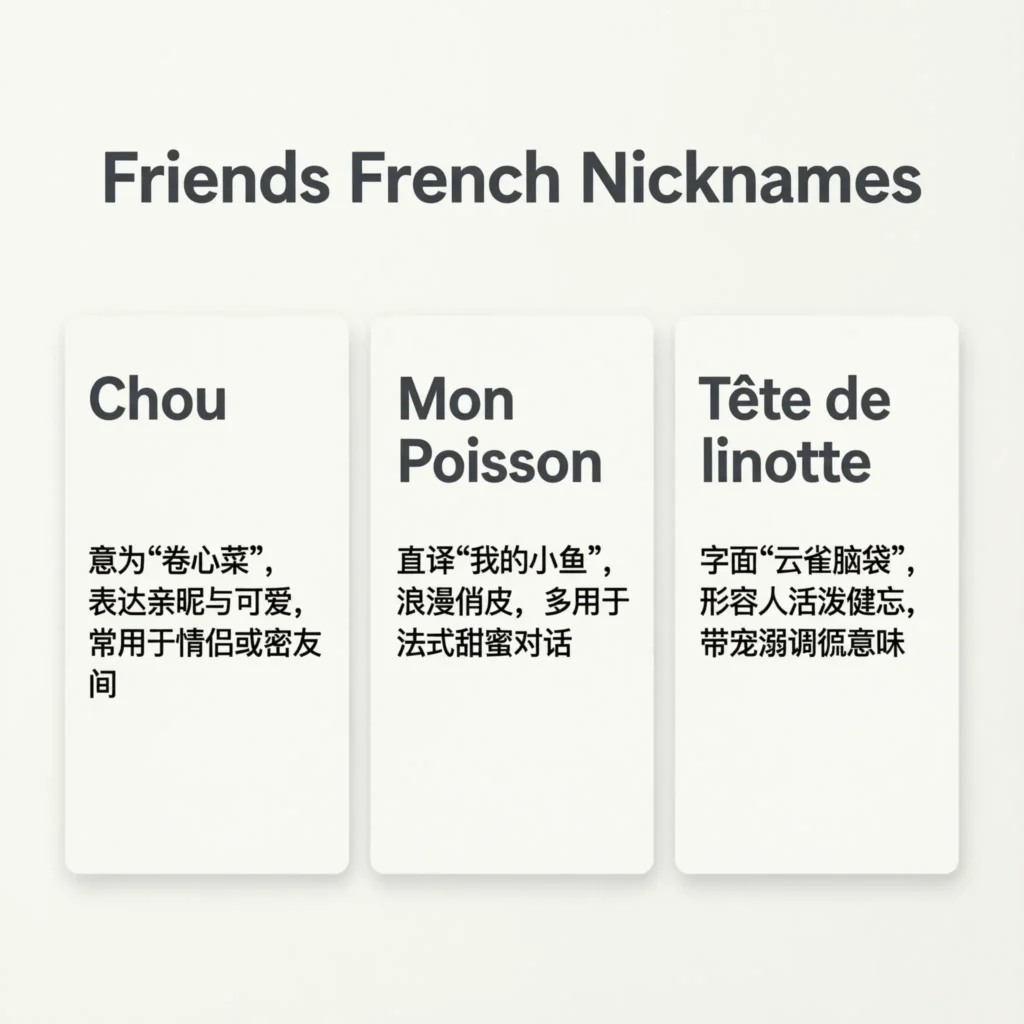 Friends French Nicknames 