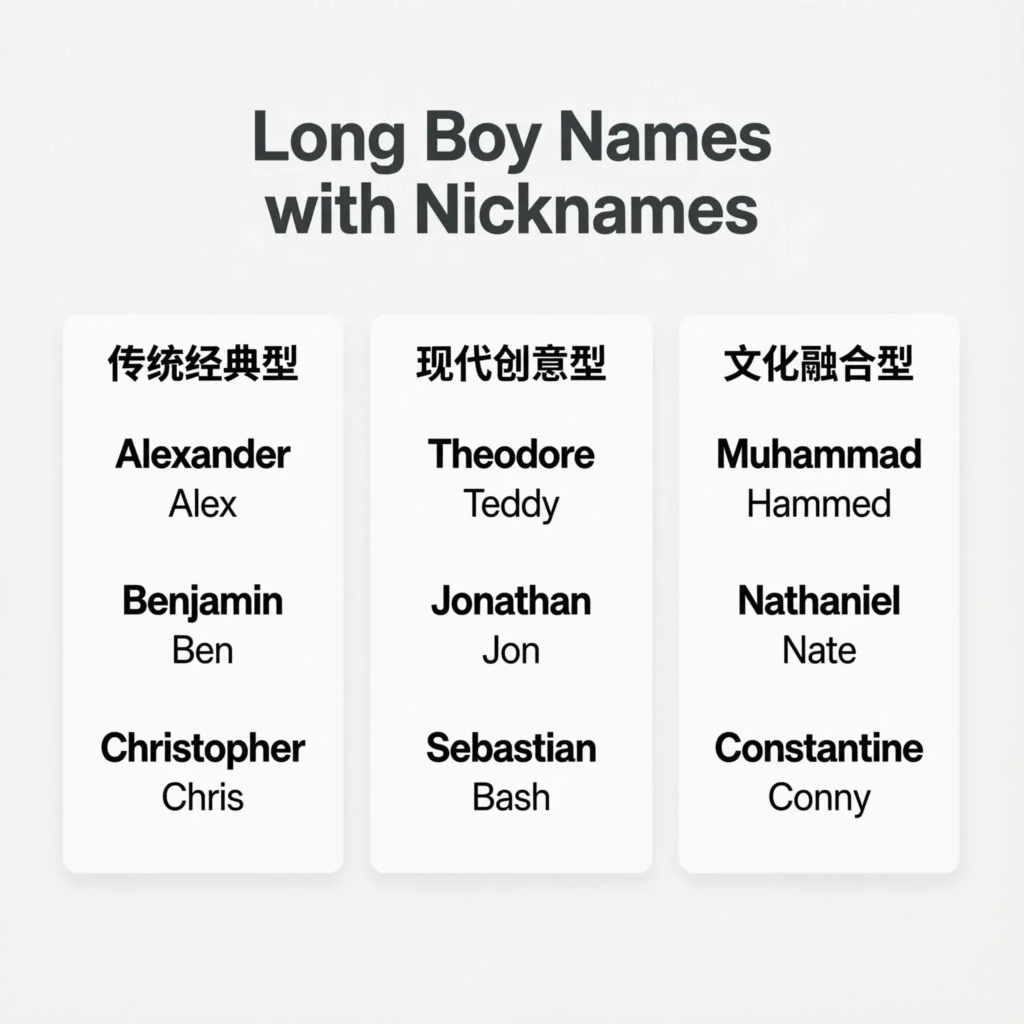 Long Boy Names with Nicknames
