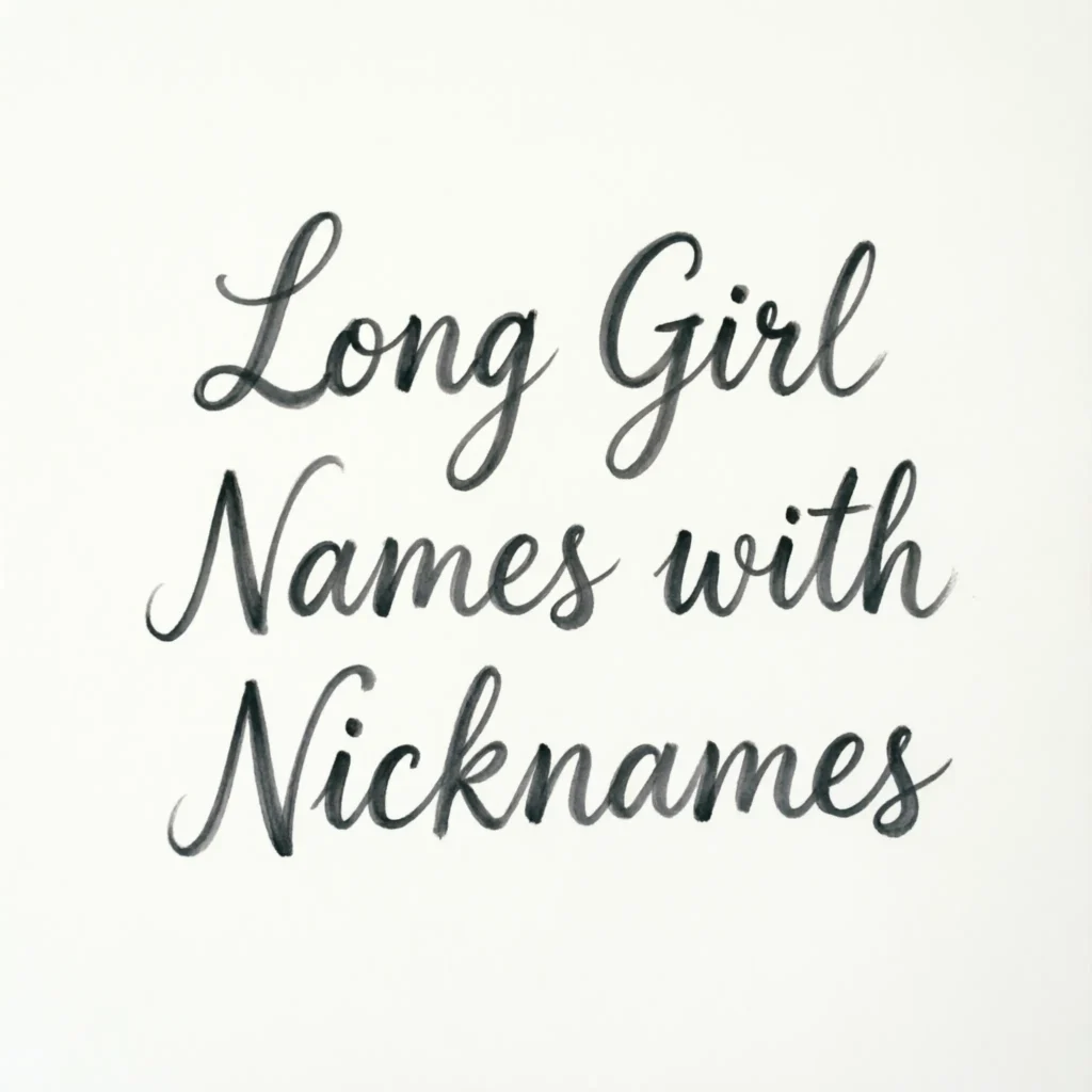 Long Girl Names with Nicknames