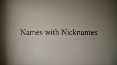Names with Nicknames
