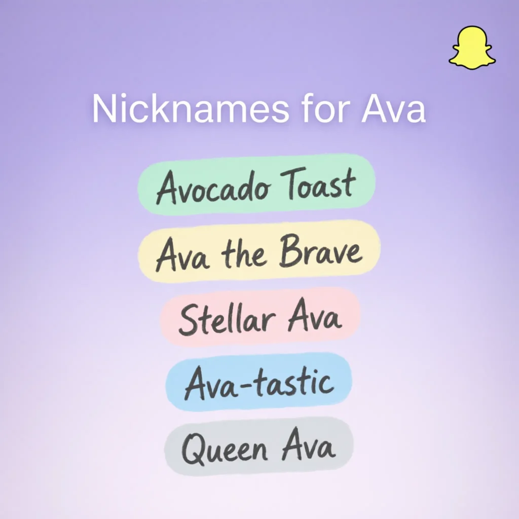 Nicknames for Ava on Snapchat
