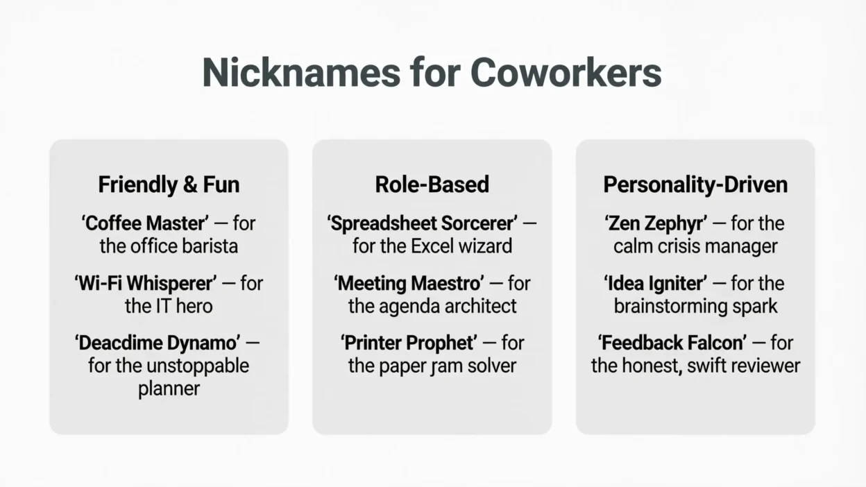 Nicknames for Coworkers