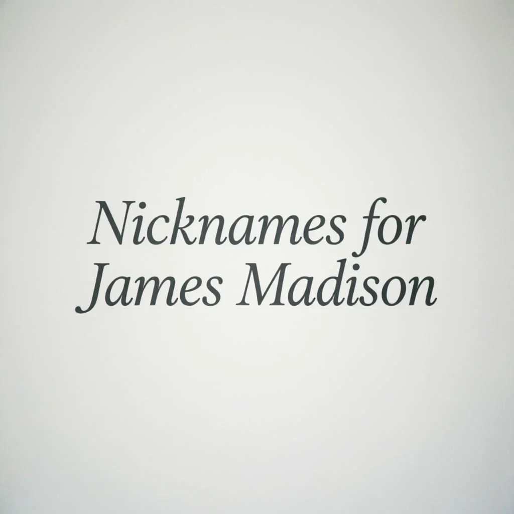 Nicknames for James Madison