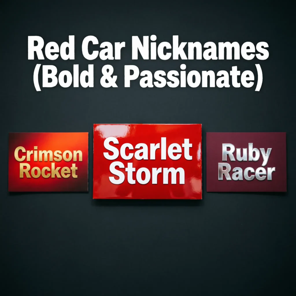 Red Car Nicknames (Bold & Passionate)