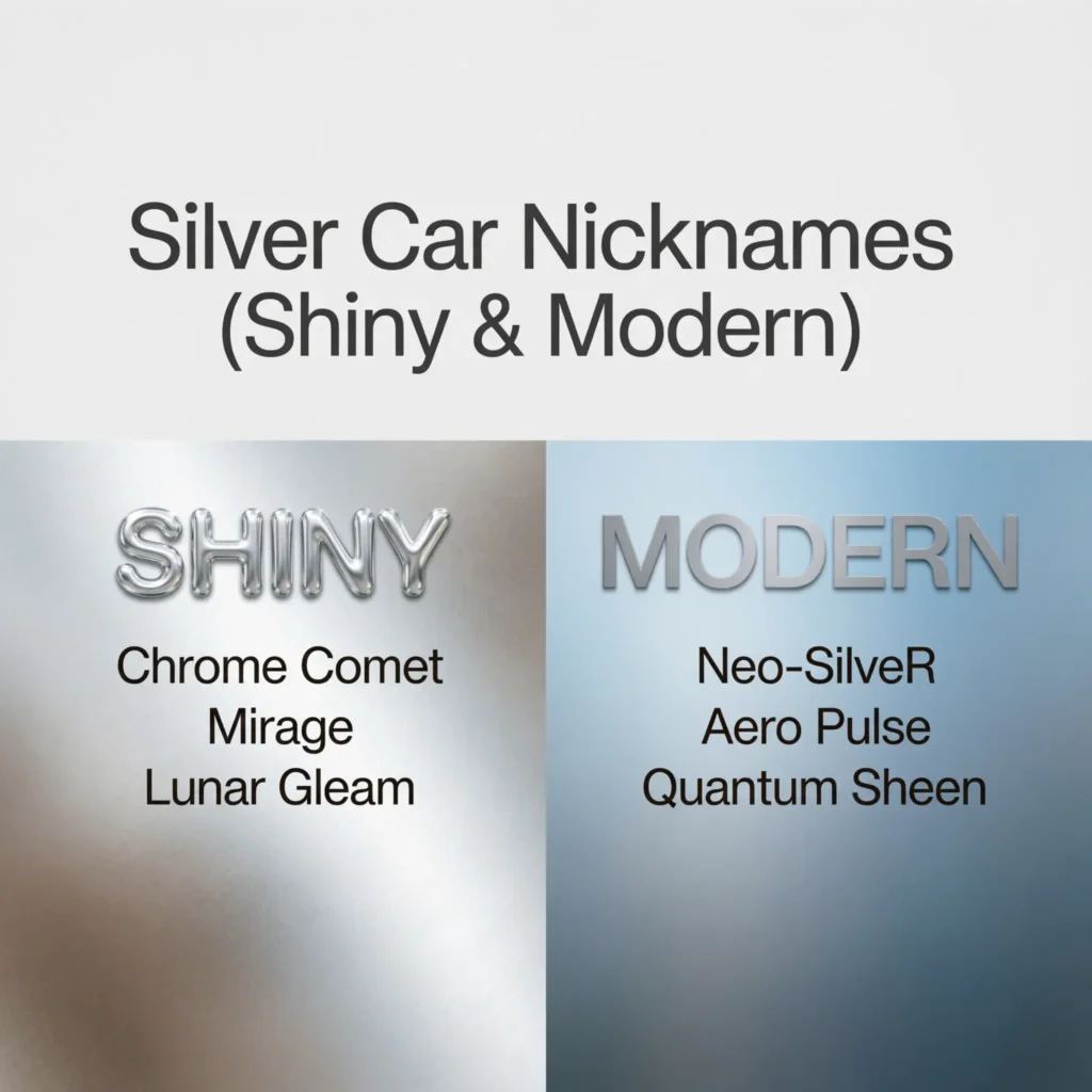 Silver Car Nicknames (Shiny & Modern)