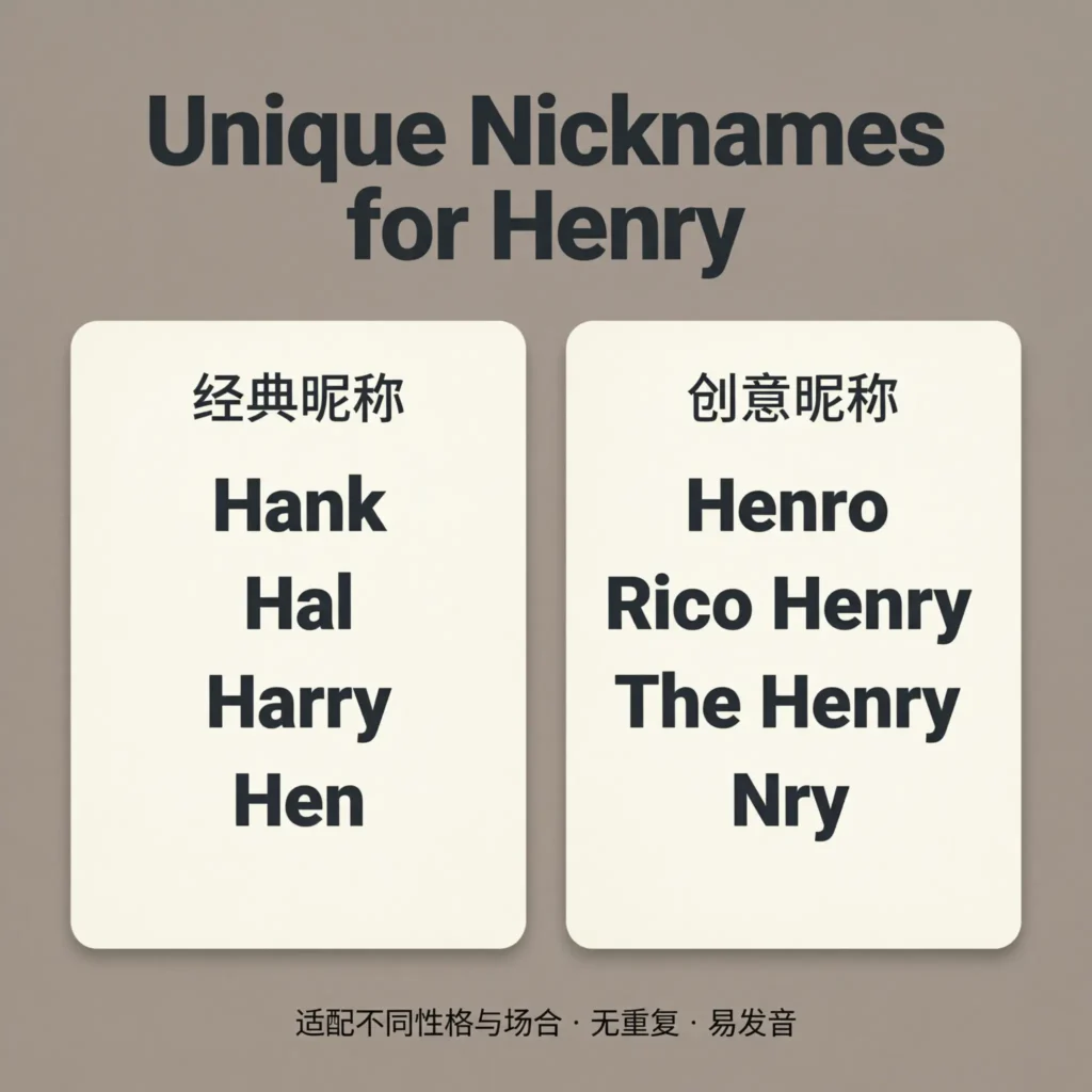 Unique Nicknames for Henry