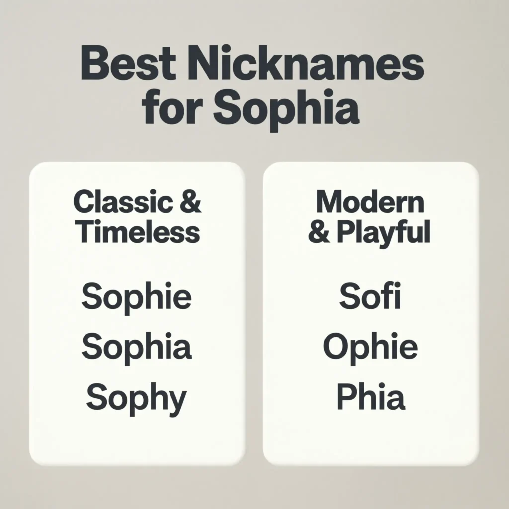 Best Nicknames for Sophia