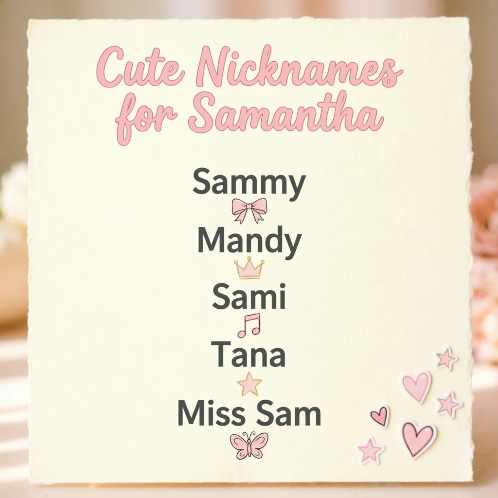 Cute Nicknames for Samantha