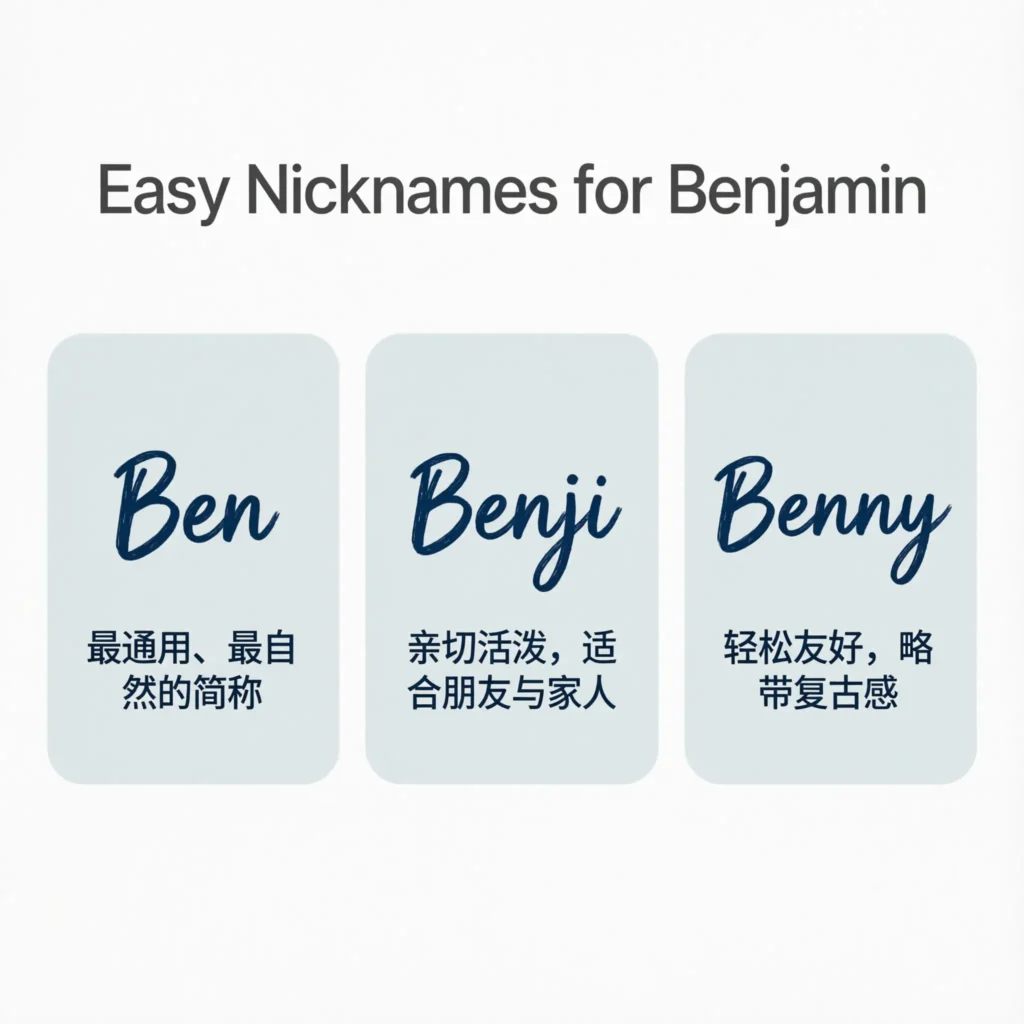 Easy Nicknames for Benjamin