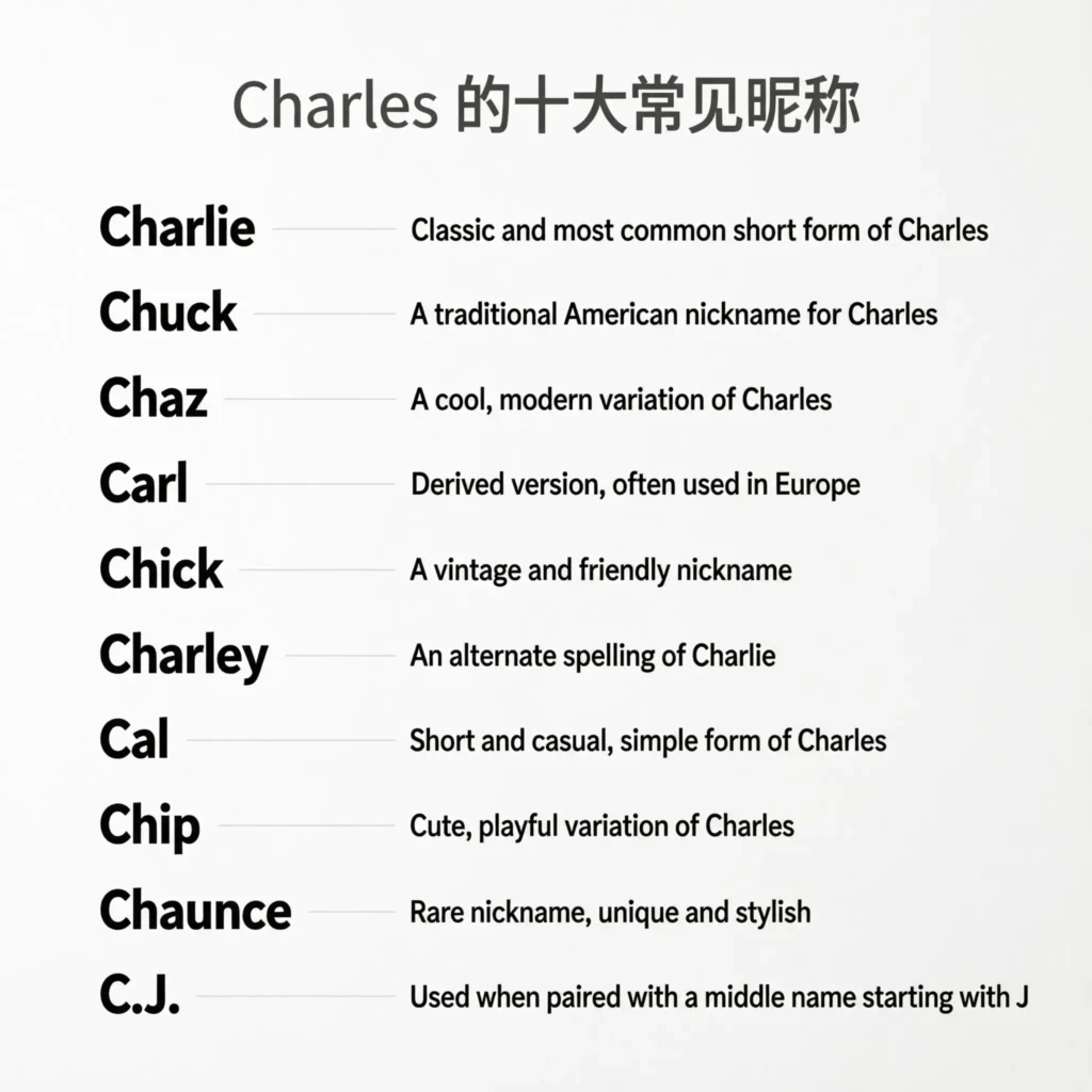 What Are Nicknames for Charles