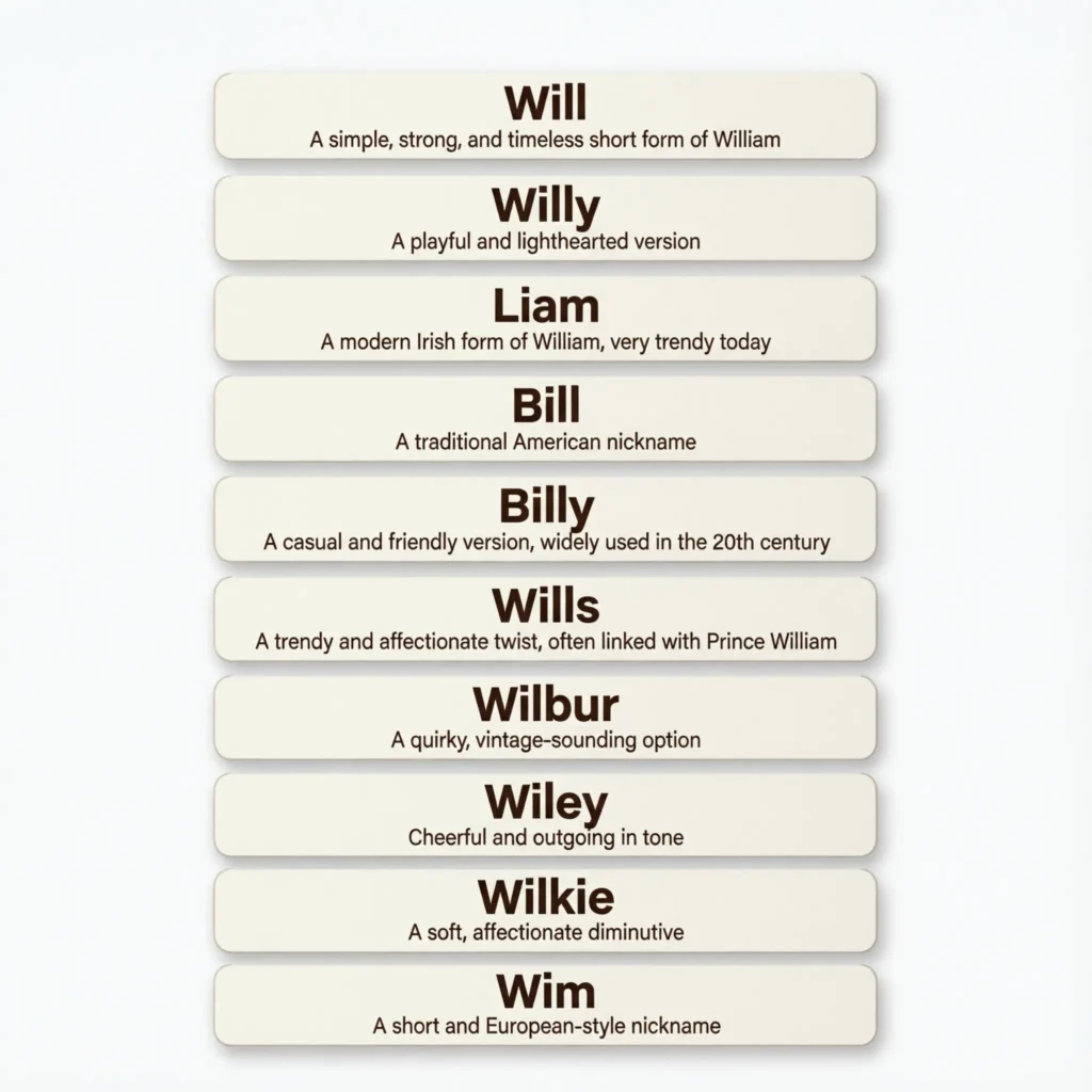 William Nicknames